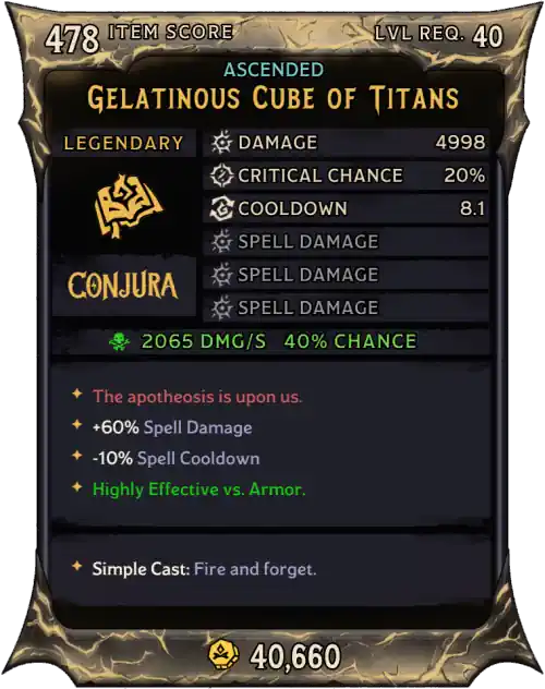 Gelatinous Cube • TTWL Legendary Grenade Lootlemon